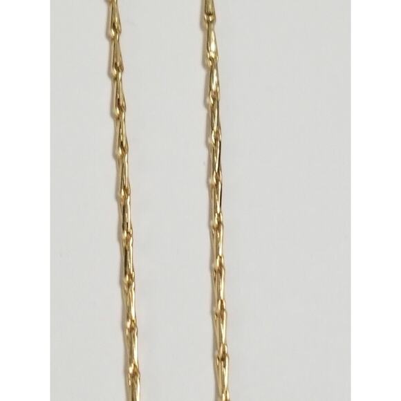 Thirtytwo inch goldtone necklace with three " extension large red pendant n251 - Picture 6 of 8